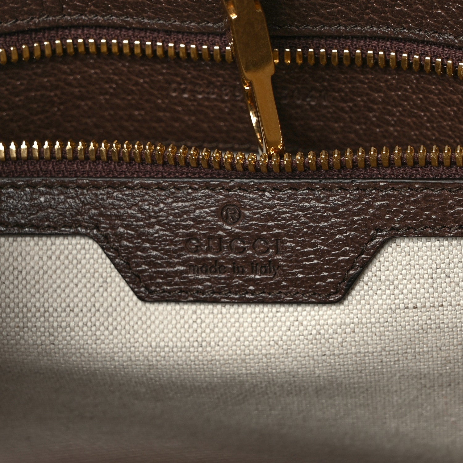 Gucci Monogram Jumbo GG Textured Dollar Calfskin Web Tote Bag Camel Ebony New Acero 6 of 12