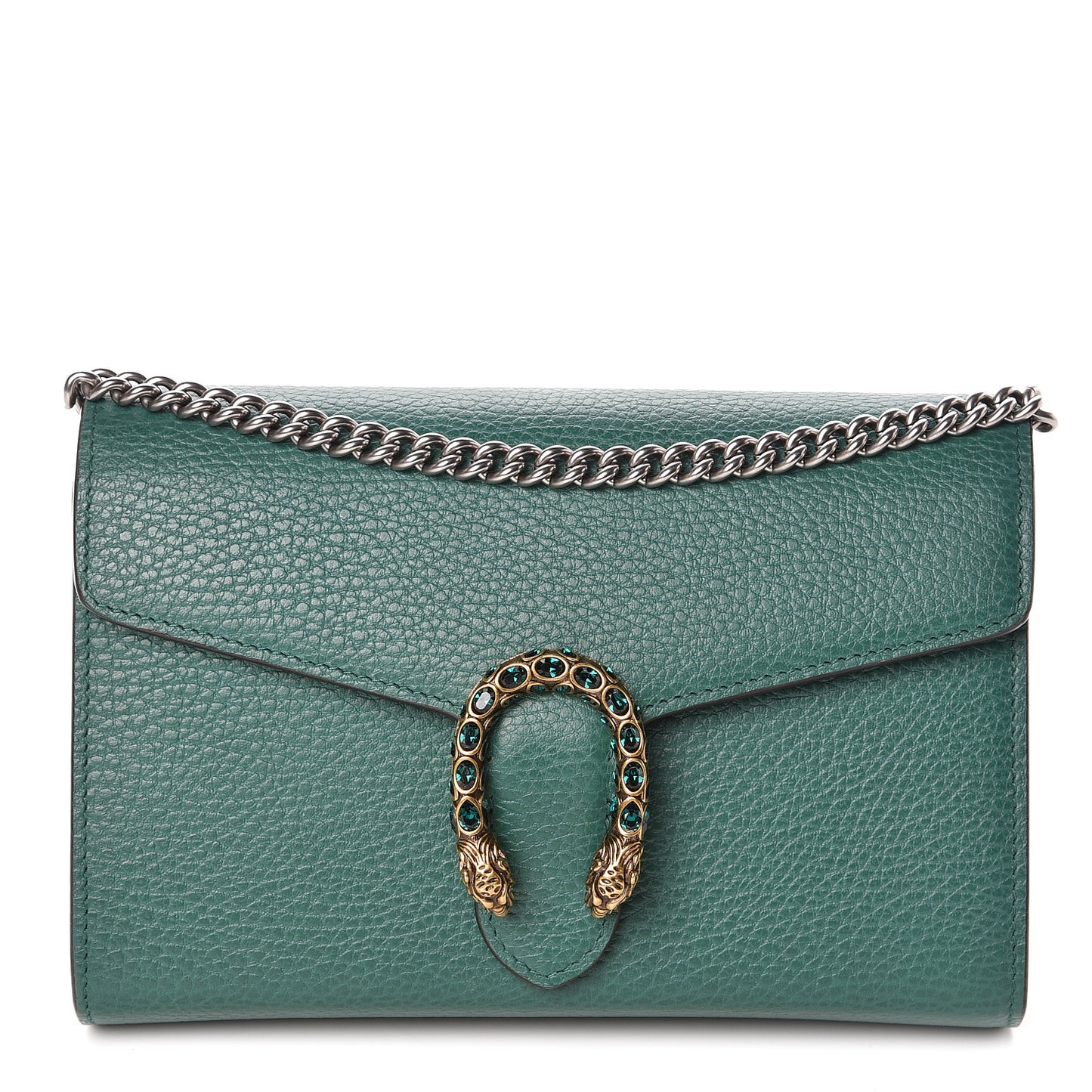 Calfskin Mini Dionysus Chain Wallet Emerald