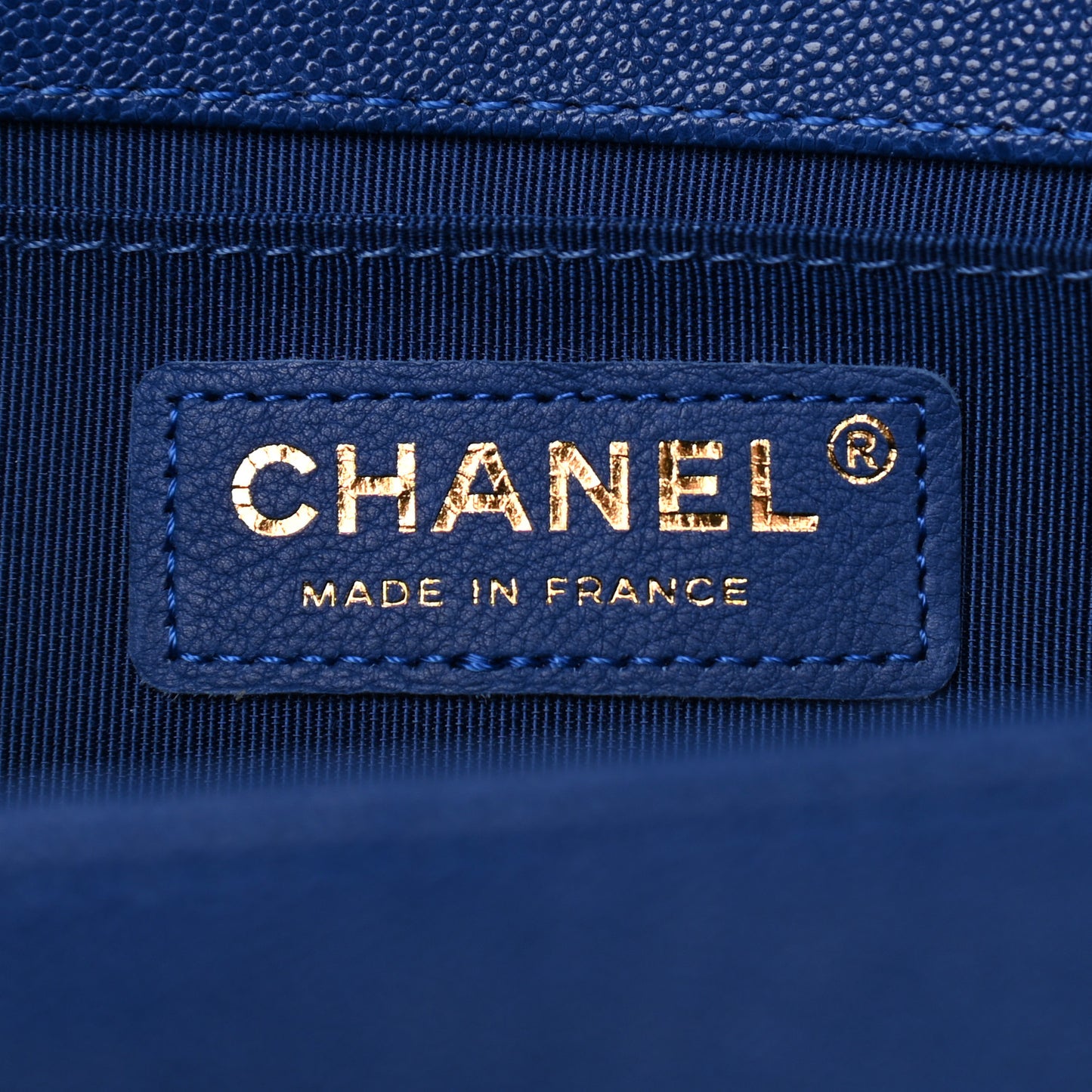 Caviar Quilted Medium Boy Flap Blue