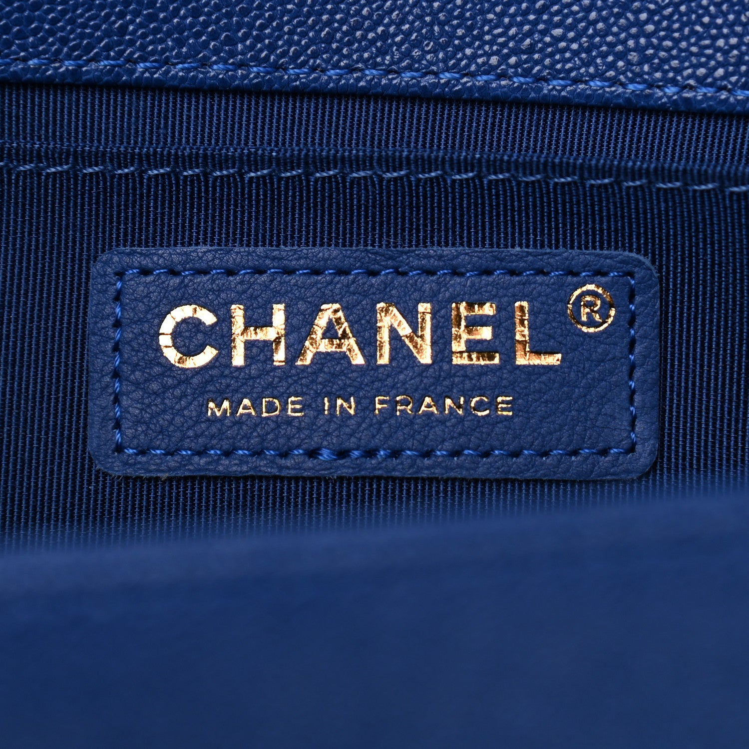 Chanel Caviar Quilted Medium Boy Flap Blue 6 of 11
