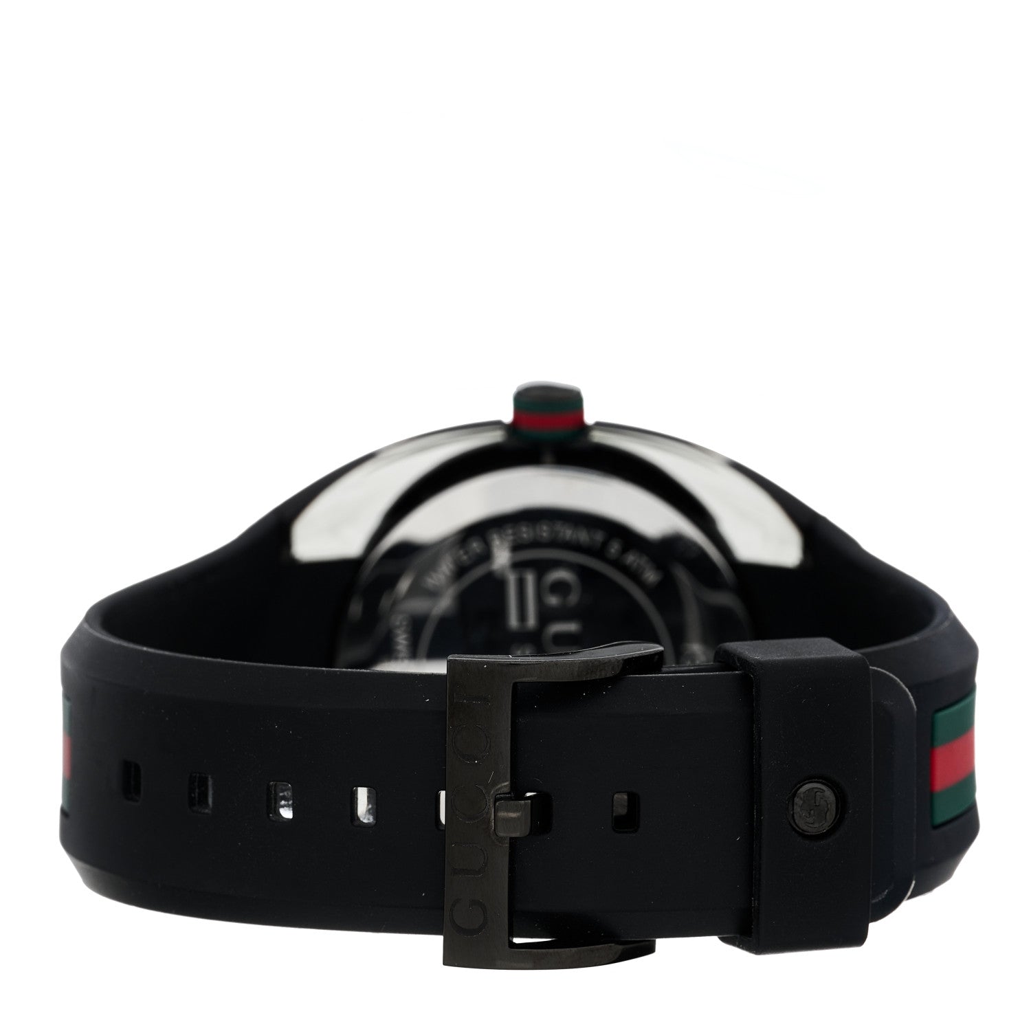 Gucci Stainless Steel Rubber 46mm Sync Web Quartz Watch Black 3 of 5