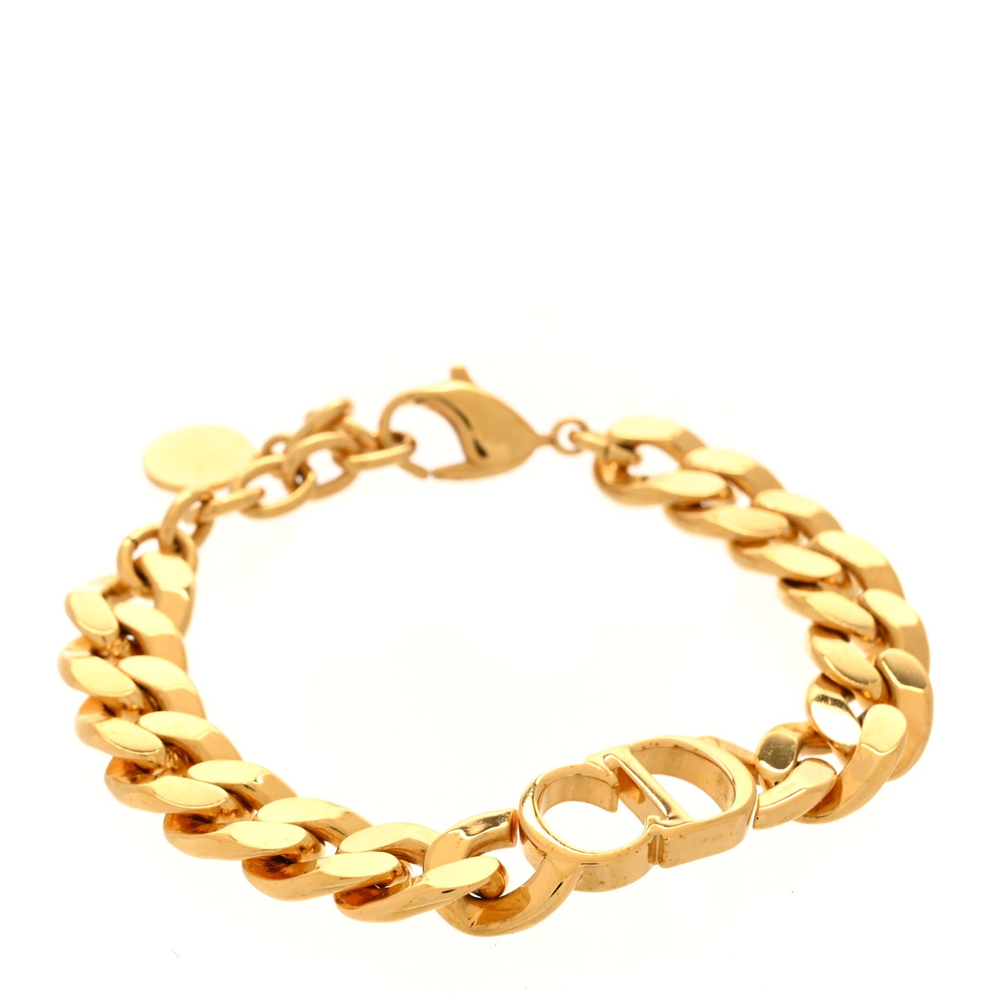 Metal Petit CD Chain Bracelet Gold