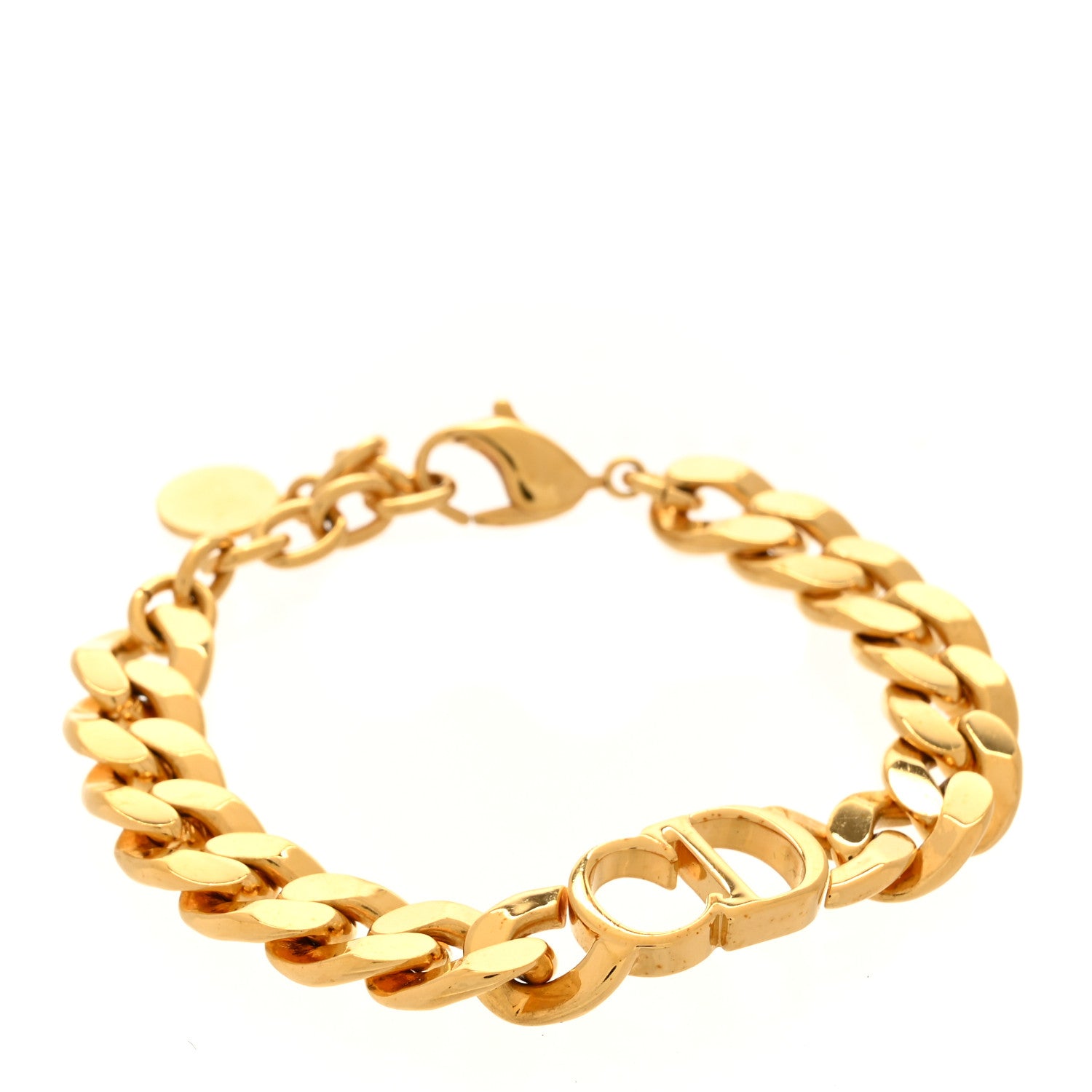 Christian Dior Metal Petit CD Chain Bracelet Gold 1 of 6