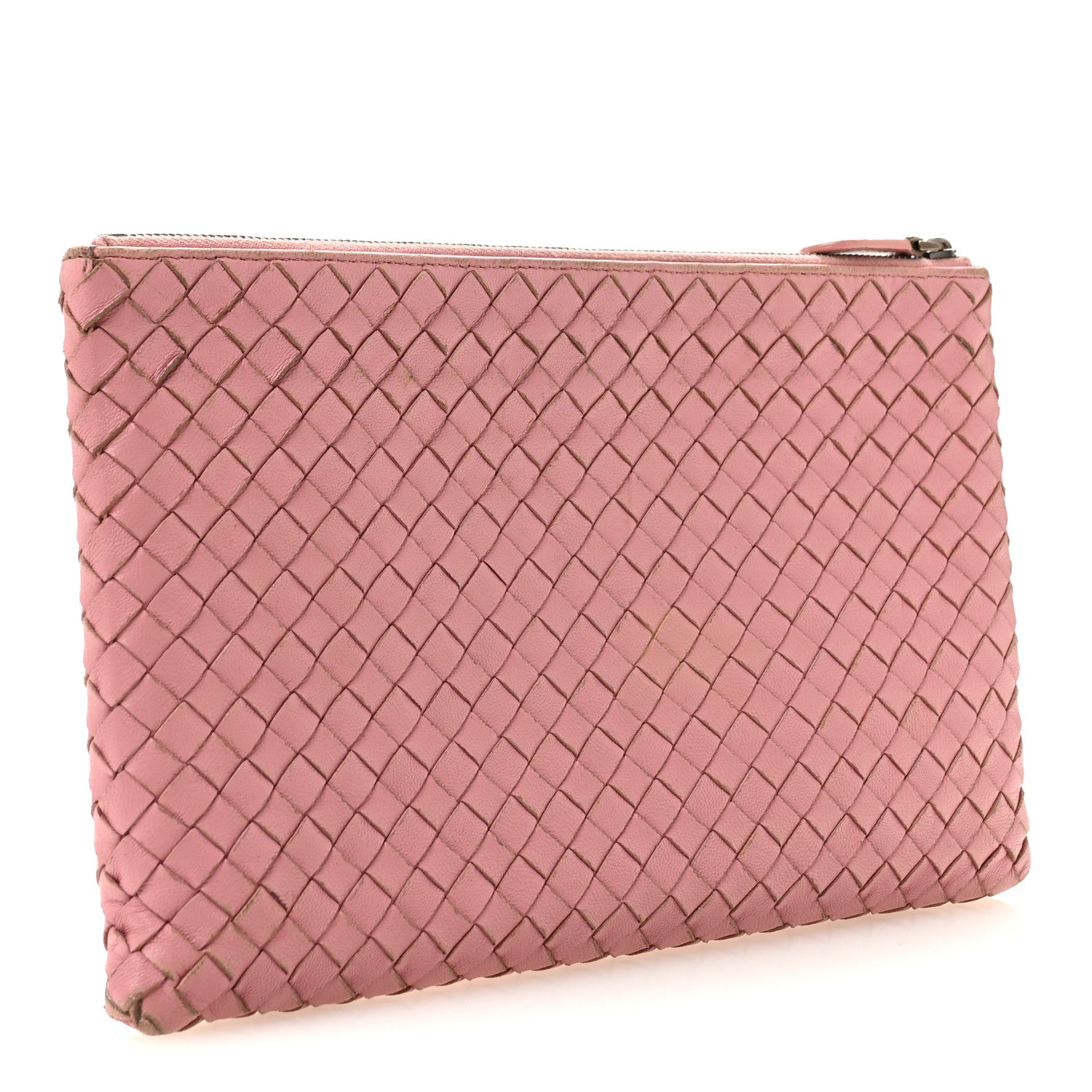 Bottega Veneta Nappa Intrecciato Flat Zip Billetto Pouch Deco Rose 3 of 11