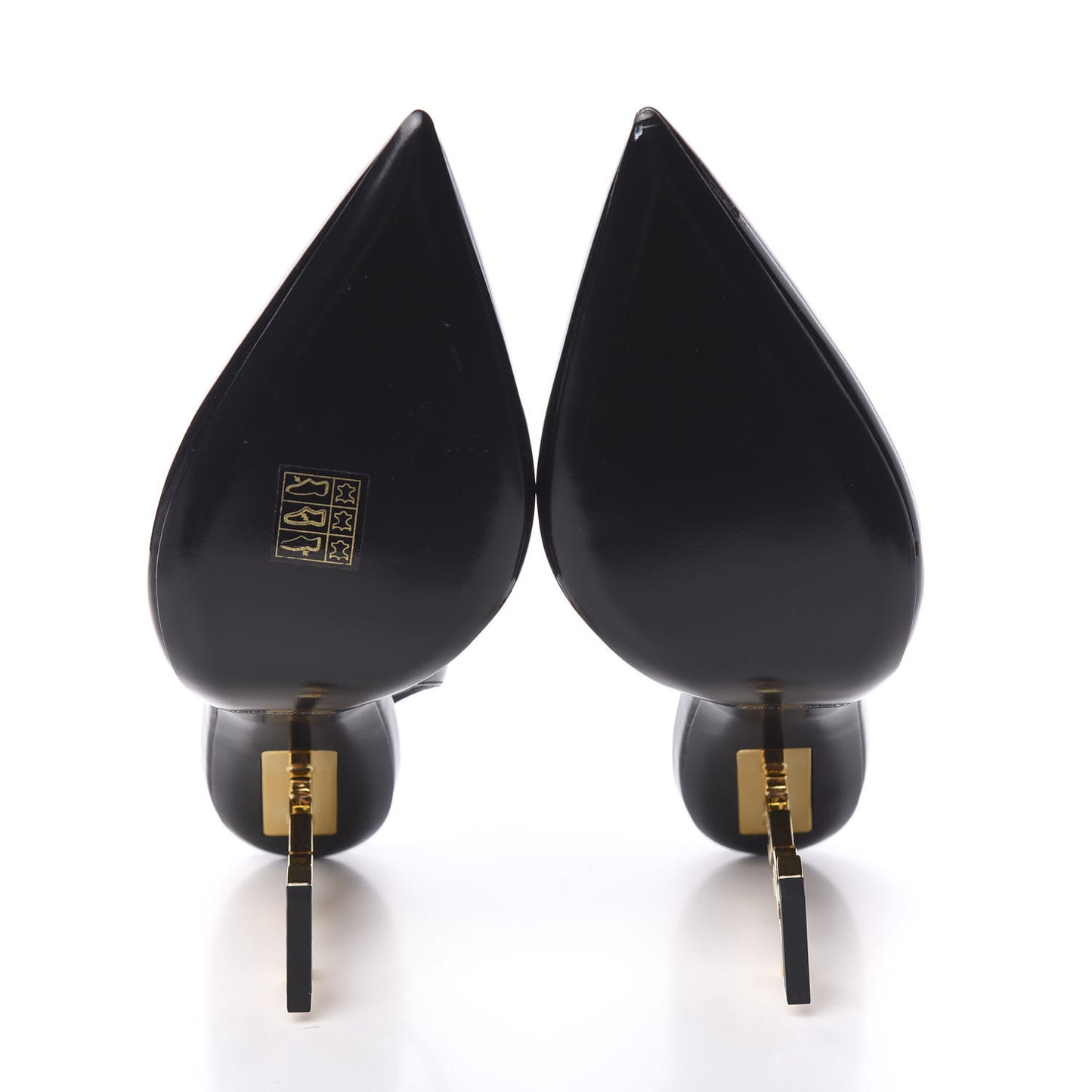 Patent Opyum 110 Slingback Pumps 41 Black Gold