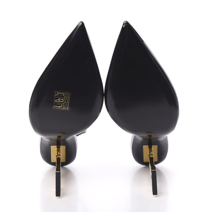 Saint Laurent Patent Opyum 110 Slingback Pumps 41 Black Gold 5 of 9
