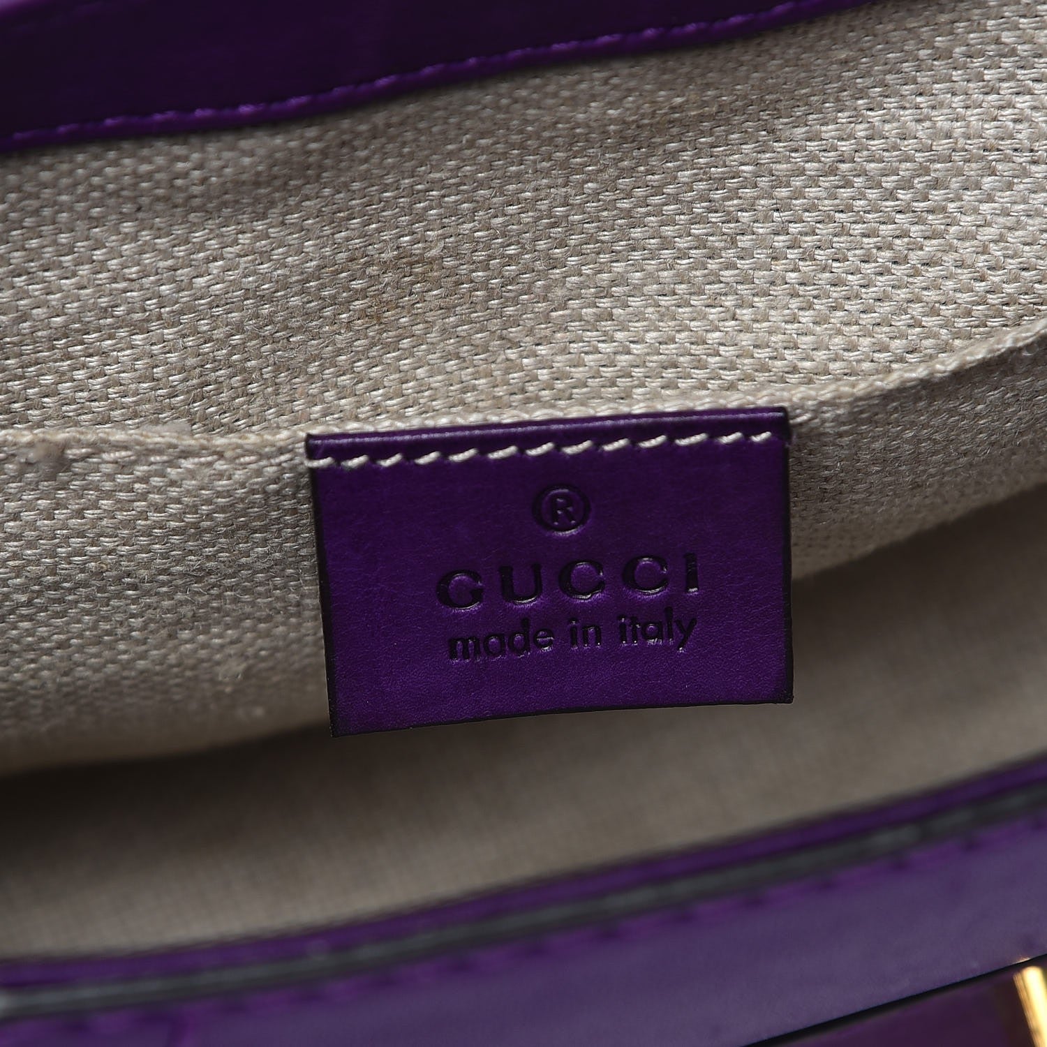 Gucci Calfskin Small Snaffle Bit Shoulder Bag Purple 6 of 14