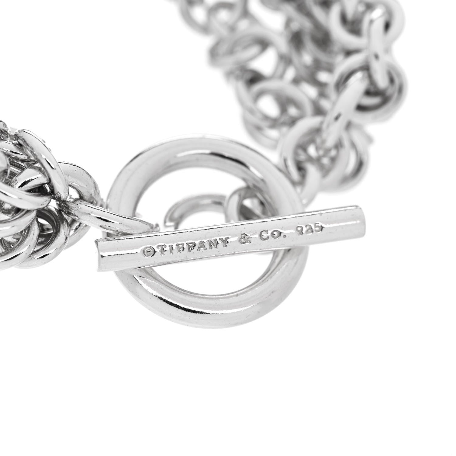 Tiffany Sterling Silver Multi Strand Puff Heart Bracelet 3 of 3