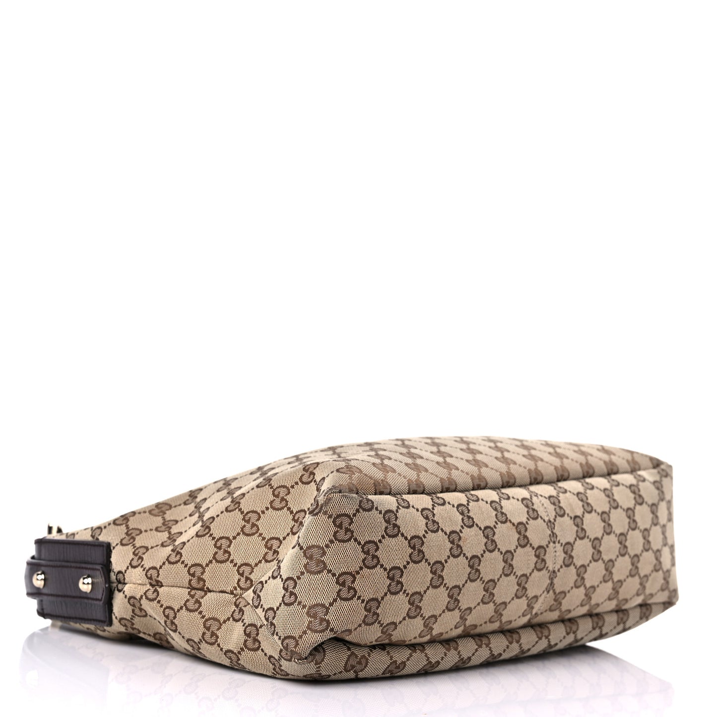 Monogram Medium Horsebit Chain Hobo Dark Brown