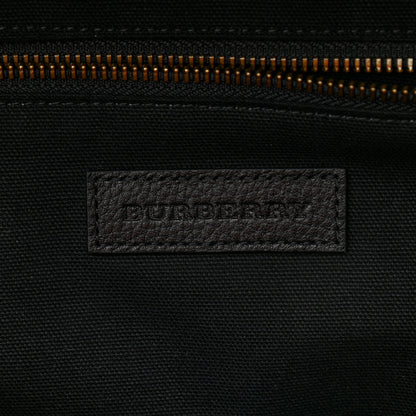 Burberry Mega Check Calfskin Abbeydale Simple Backpack Black Camel 6 of 10