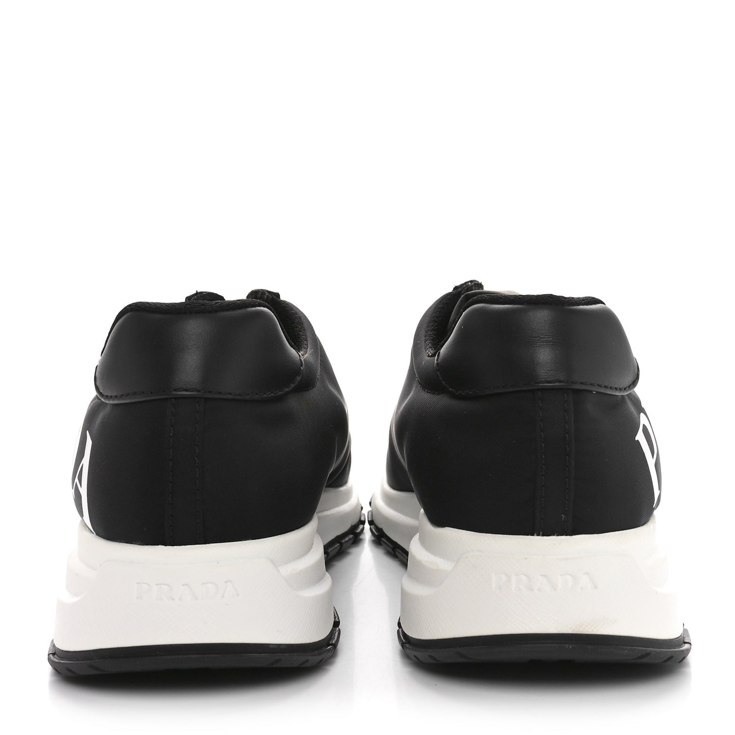 Nylon Gabardine Logo Sneakers 41 Black