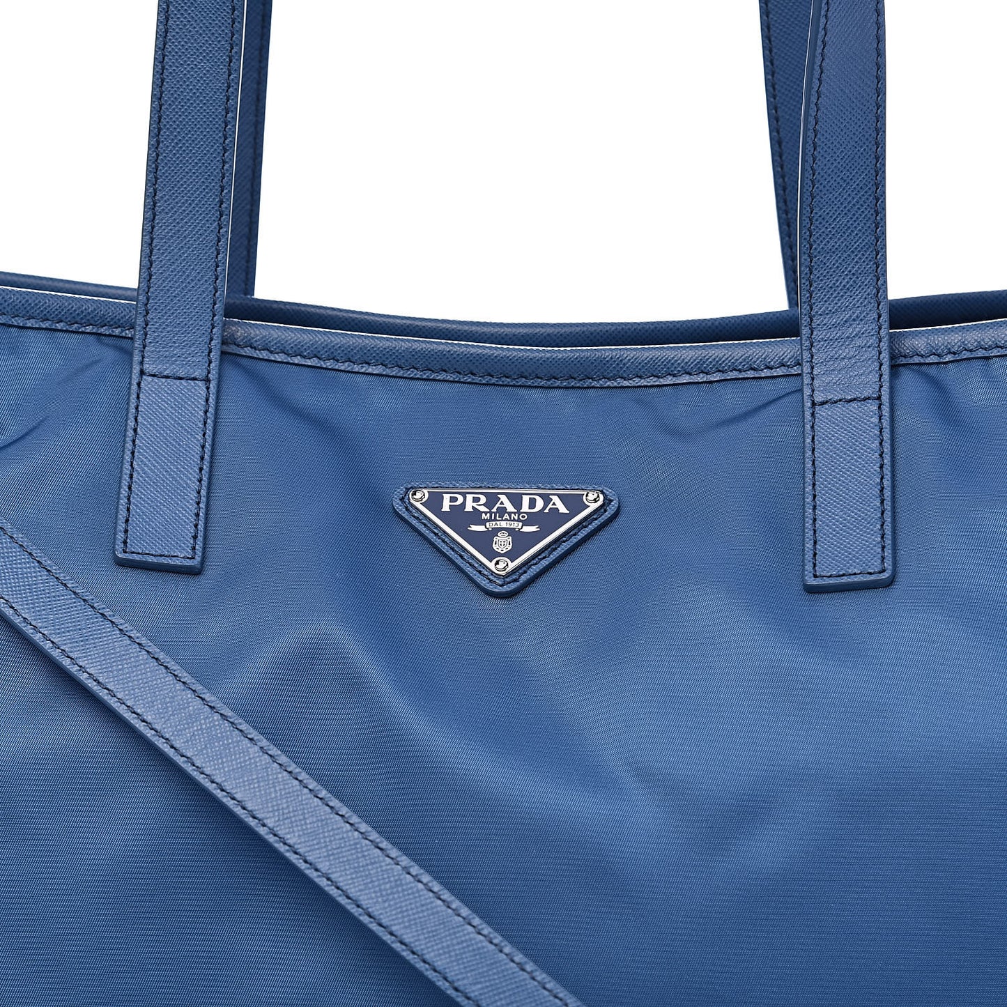 Tessuto Nylon Saffiano Tote Cobalto