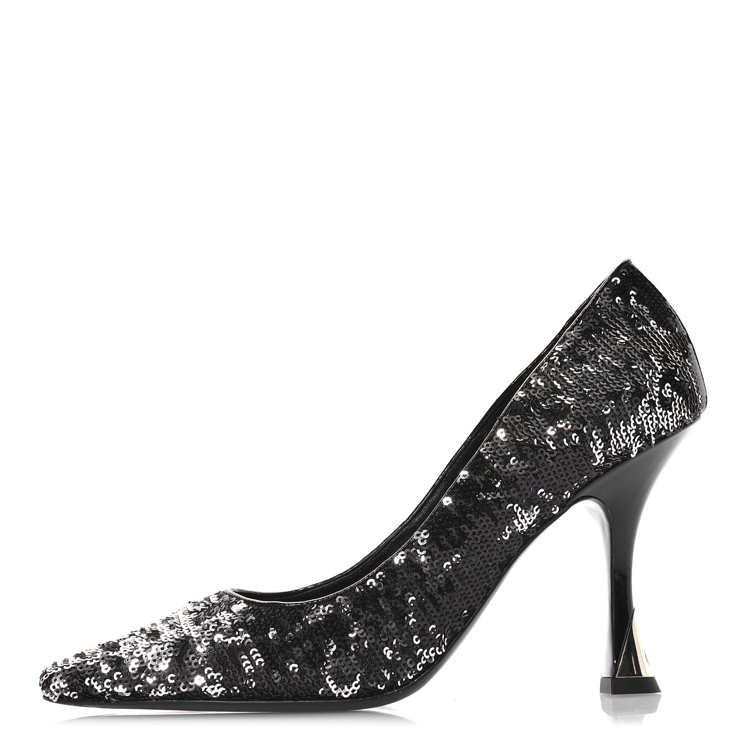 Louis Vuitton Sequin Sparkle Pumps 38 Argent 1 of 9