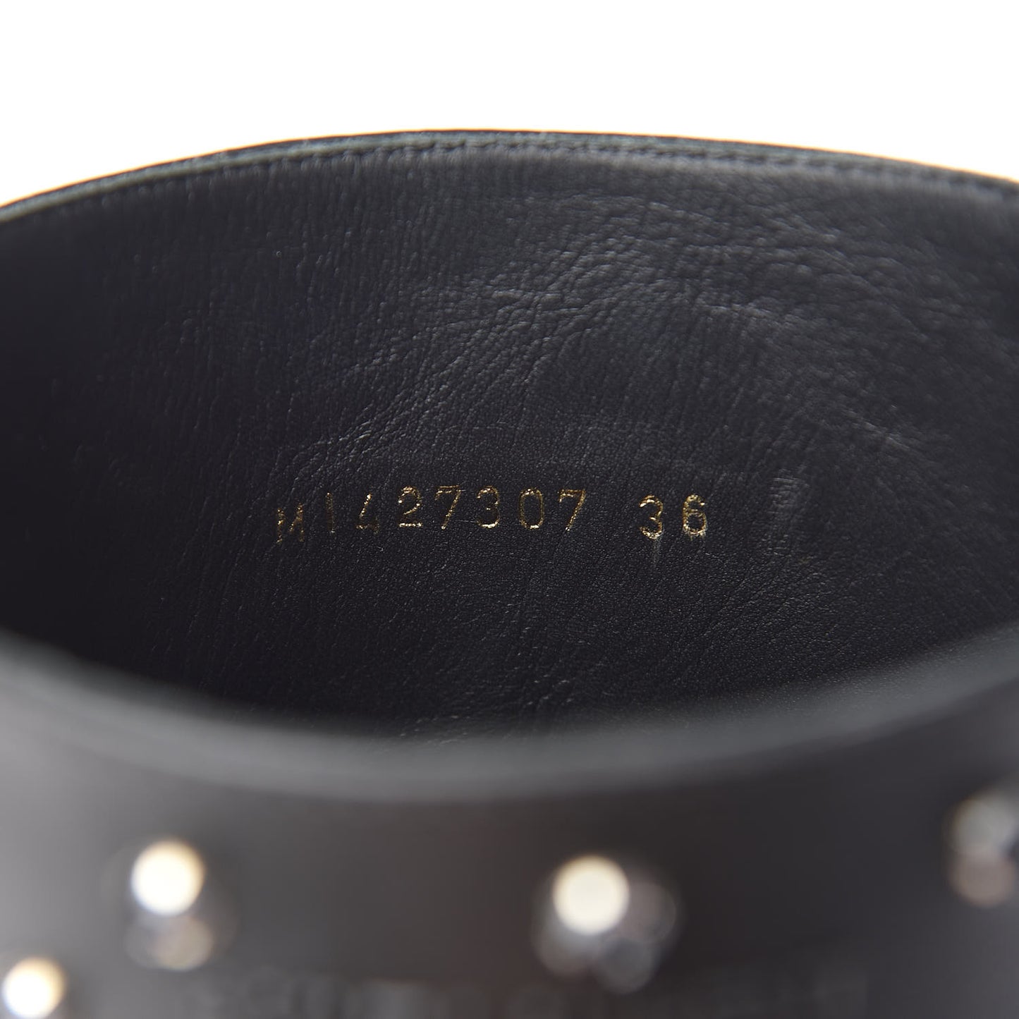 Rubber Crystal Rain Boots 36 Black
