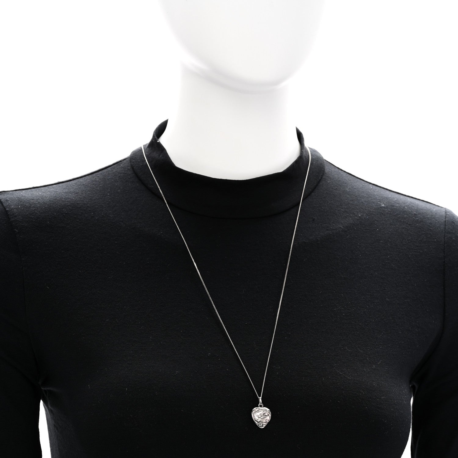 Chanel Crystal CC Round Pendant Necklace Gold 7 of 7