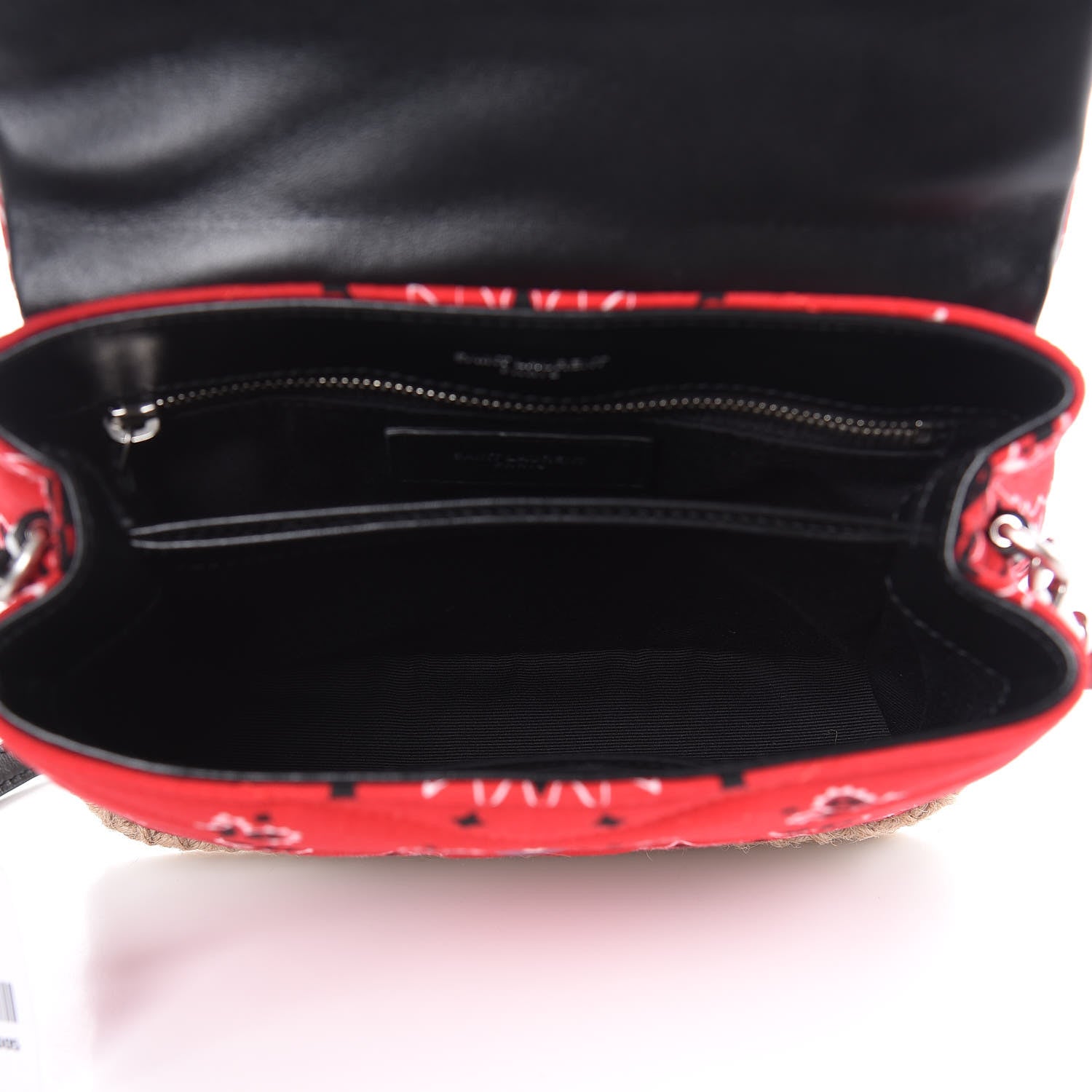 Saint Laurent Cotton Bandana Y Quilted Monogram Toy Loulou Crossbody Bag Red 5 of 11