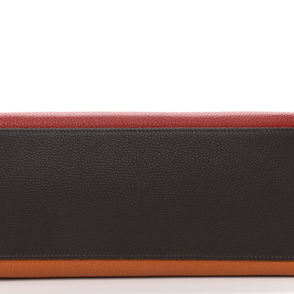 Hermes Togo Tri-Color Kelly Retourne 32 Vermillion Orange Ebene 11 of 16