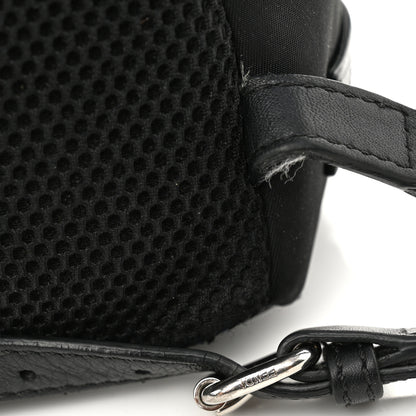 Fendi Nylon Vitello Dolce Goat Fox Fur Crocodile Monster Eyes Mini Backpack Black Sunflower 14 of 15