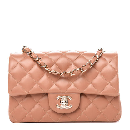 Chanel Lambskin Quilted Mini Rectangular Flap Brown 1 of 10