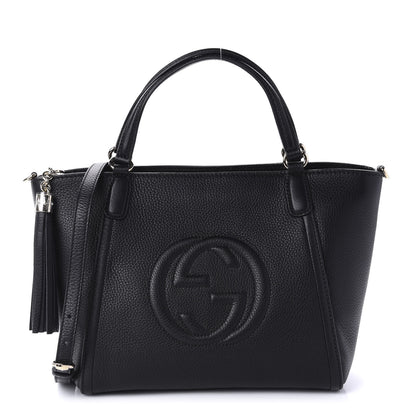Gucci Pebbled Calfskin Small Soho Top Handle Bag Black 1 of 11