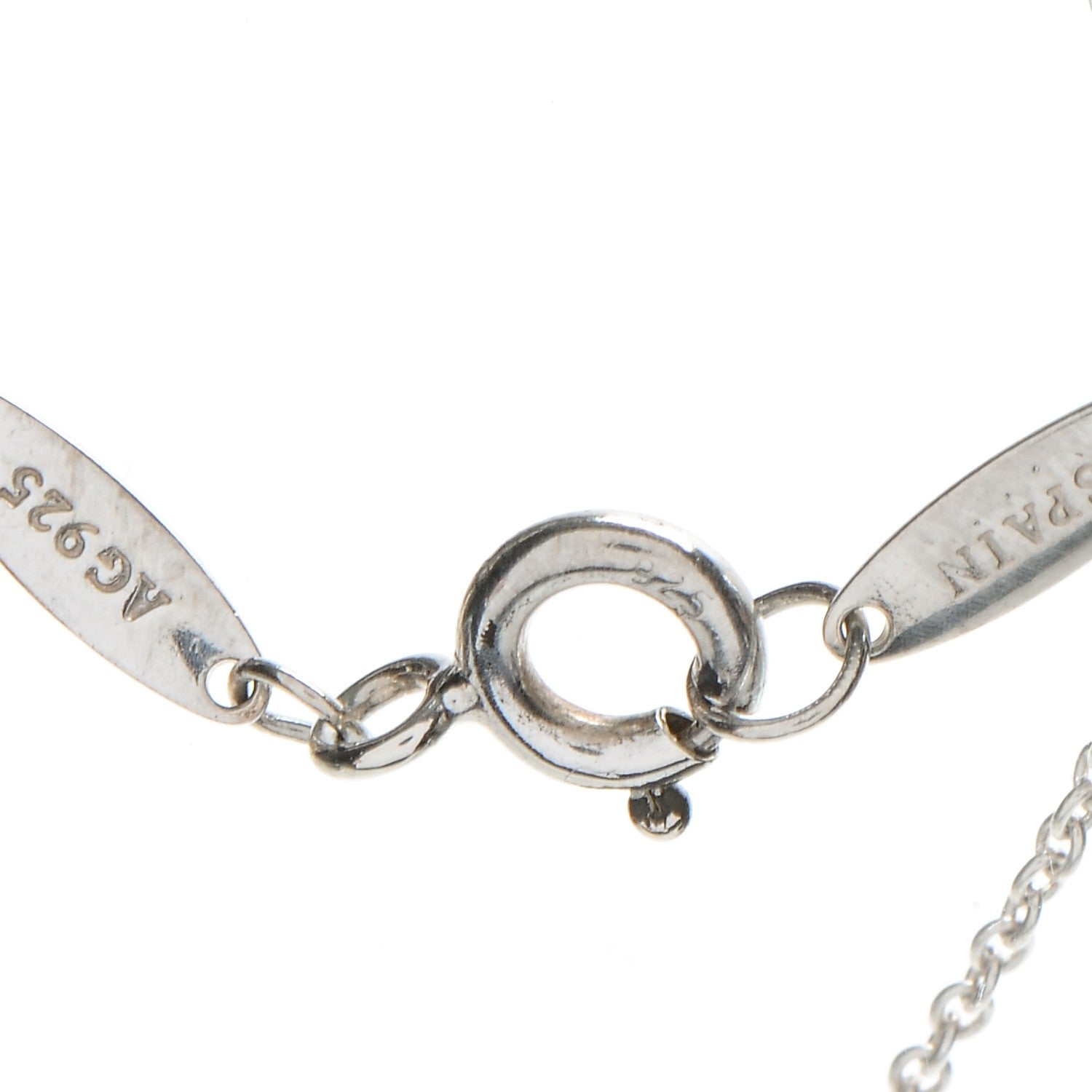 Tiffany Sterling Silver Diamond .05ct Elsa Peretti Diamonds by the Yard Bracelet 9 of 10