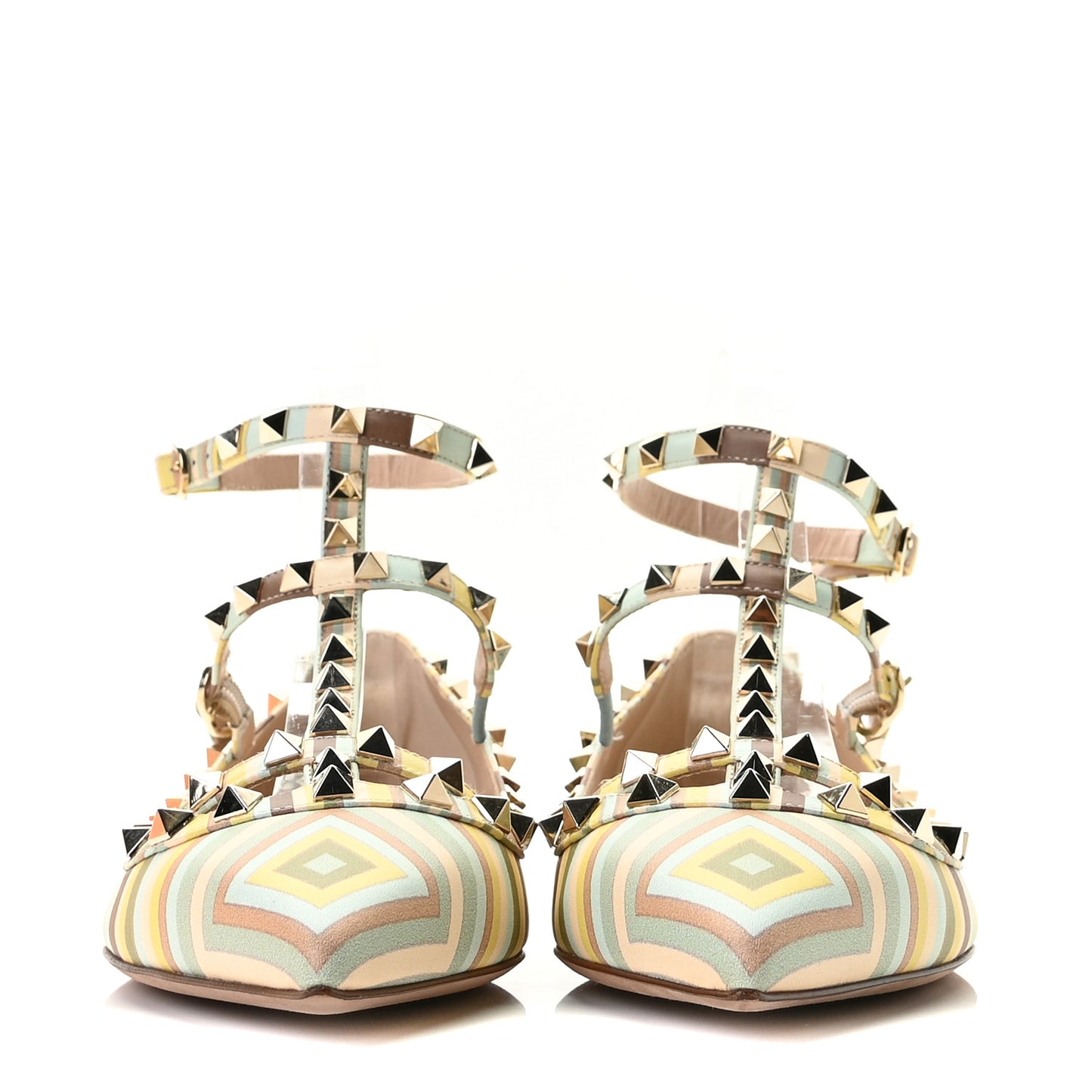 Nappa Native Couture 1975 Rockstud Cage Ballerina Flats 39 Multicolor