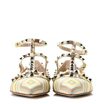 Valentino Garavani Nappa Native Couture 1975 Rockstud Cage Ballerina Flats 39 Multicolor 3 of 13
