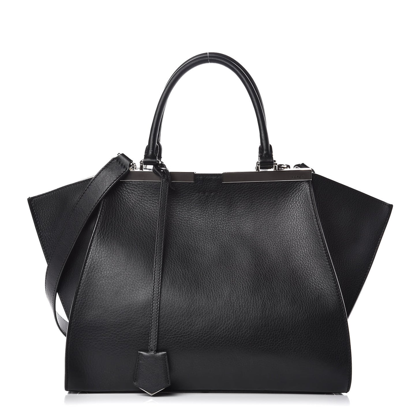 Vitello Dolce Shiny Nappa Petite 3Jours Tote Black