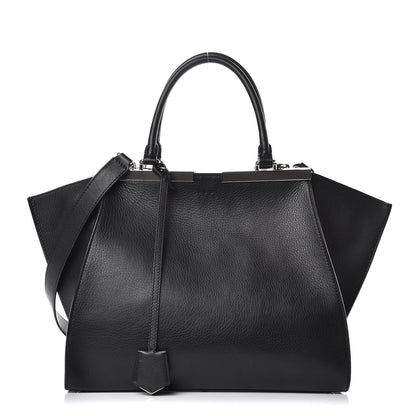 Fendi Vitello Dolce Shiny Nappa Petite 3Jours Tote Black 1 of 14