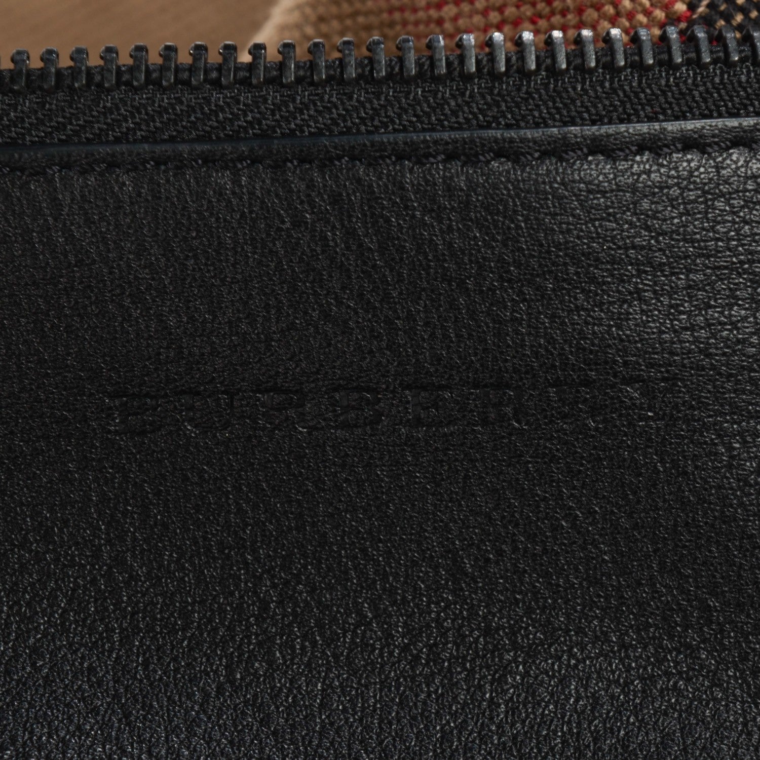 Burberry Canvas Mega Check Medium Lauriston Tote Black 6 of 6