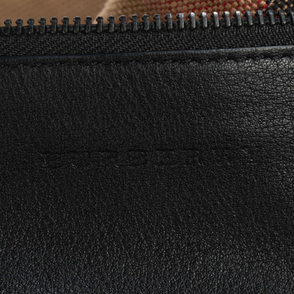 Burberry Canvas Mega Check Medium Lauriston Tote Black 6 of 6