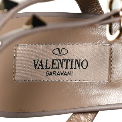 Valentino Garavani Patent Nappa Rockstud Ankle Strap 65mm Pumps 39 Water Rose Poudre 9 of 10