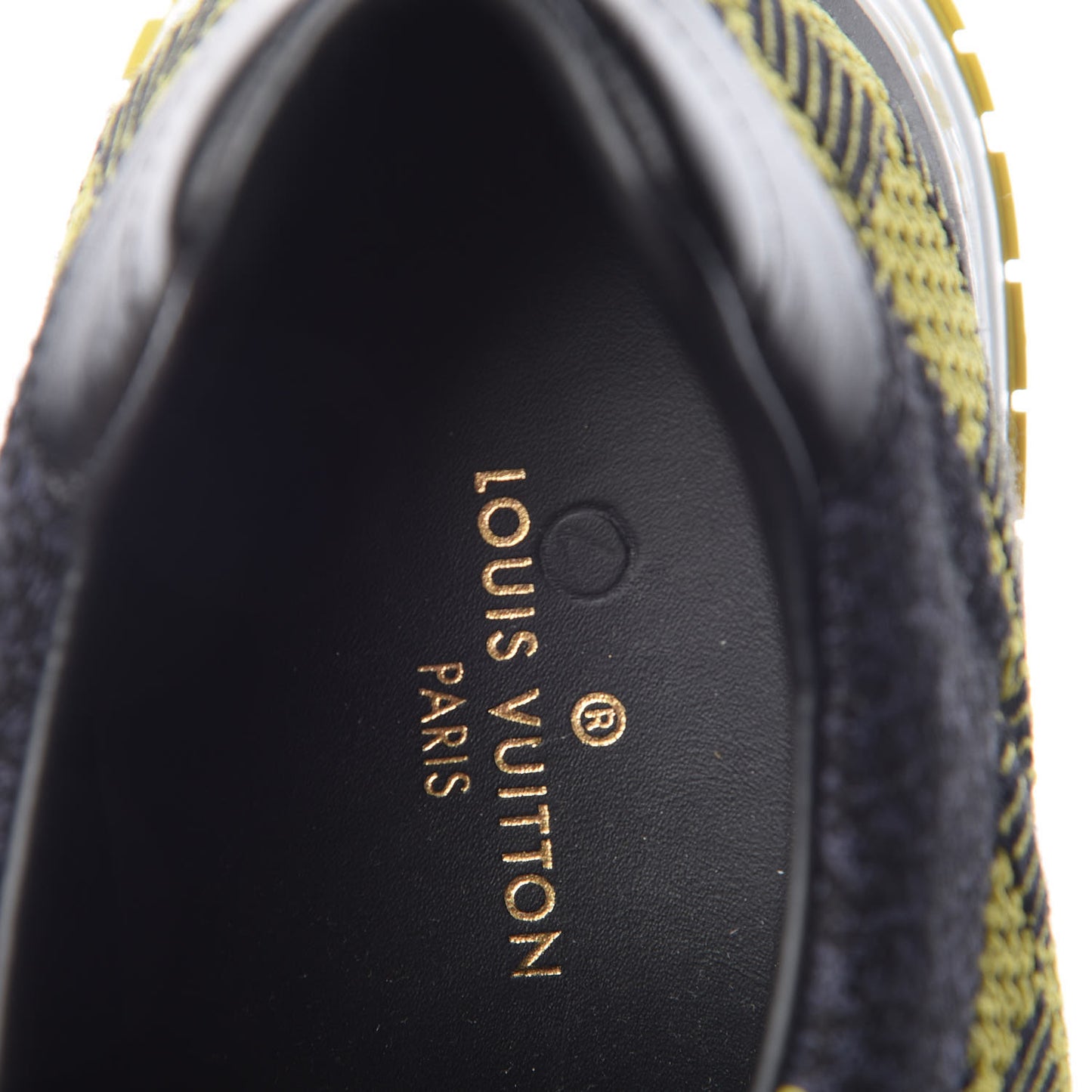 Calfskin Damier Run Away Sneakers 7.5 Yellow