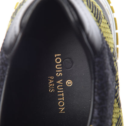 Louis Vuitton Calfskin Damier Run Away Sneakers 7.5 Yellow 7 of 8