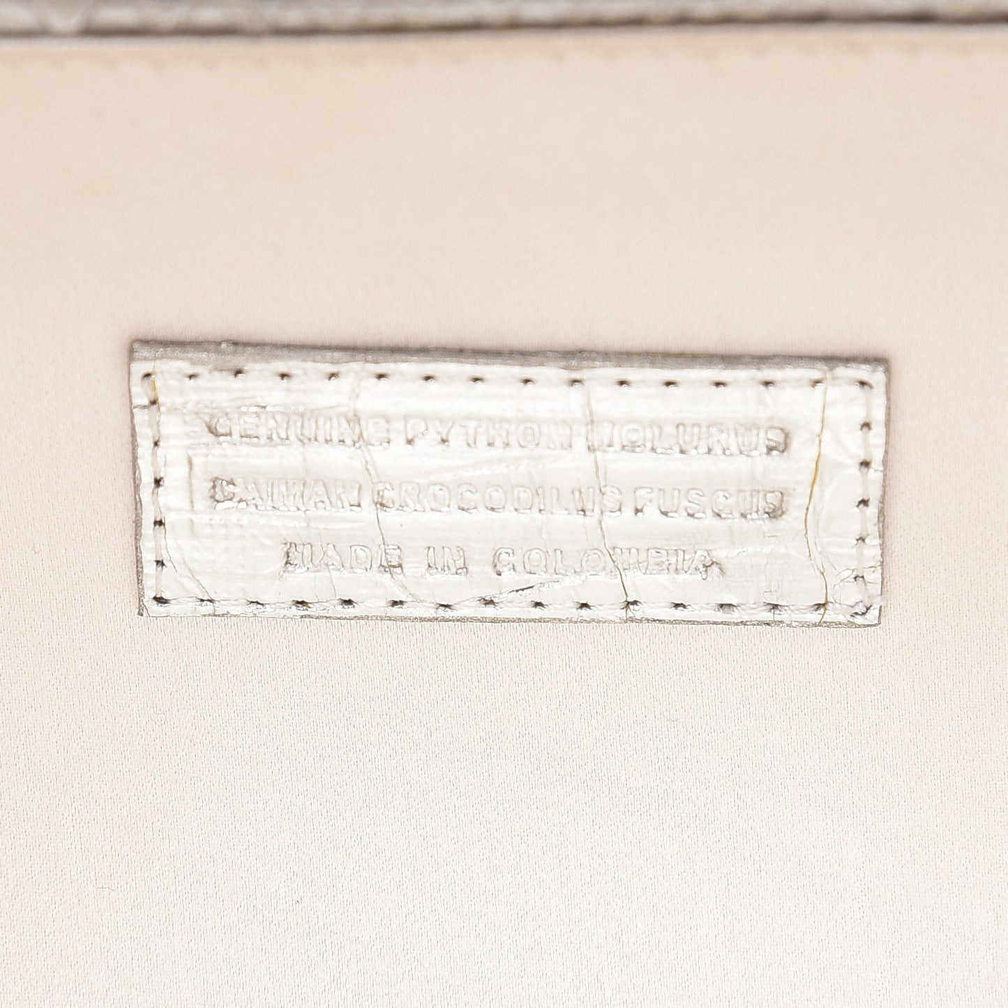 Python Clutch Silver