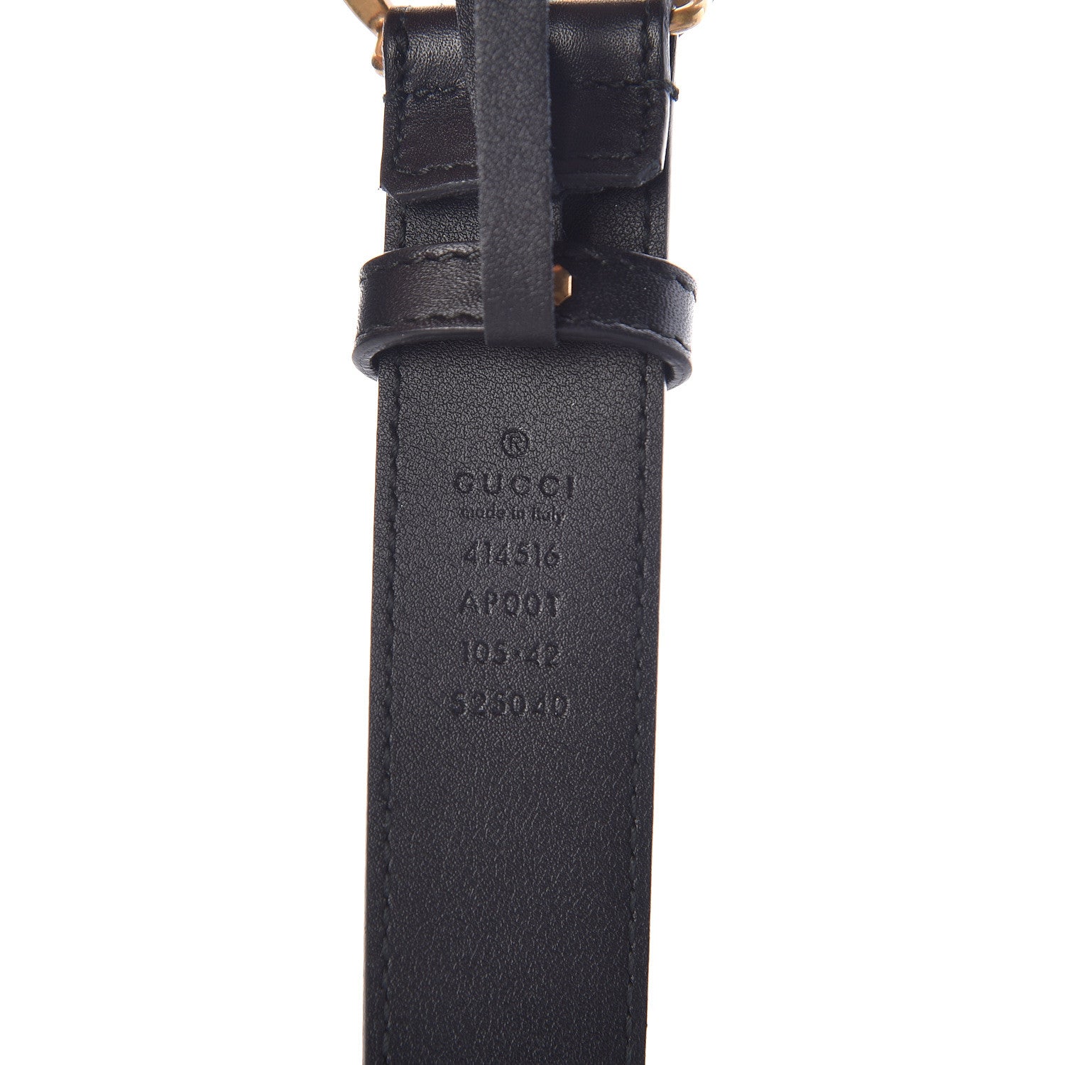 Gucci Moon Calfskin Double G 30mm Belt 105 42 Black 4 of 6