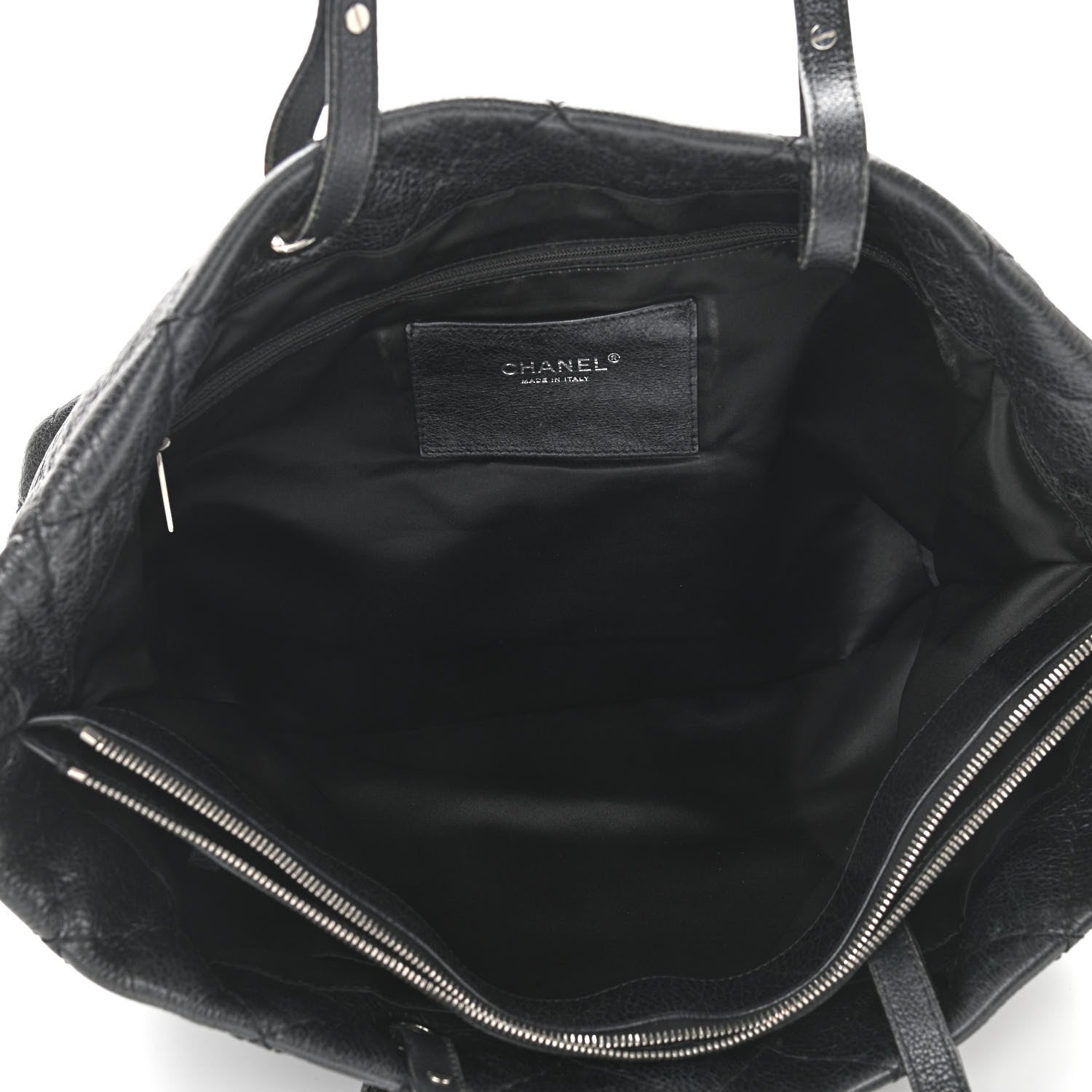 Chanel Glazed Calfskin Large On The Road Tote Black 7 of 15