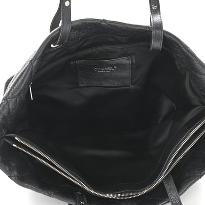 Chanel Glazed Calfskin Large On The Road Tote Black 7 of 15