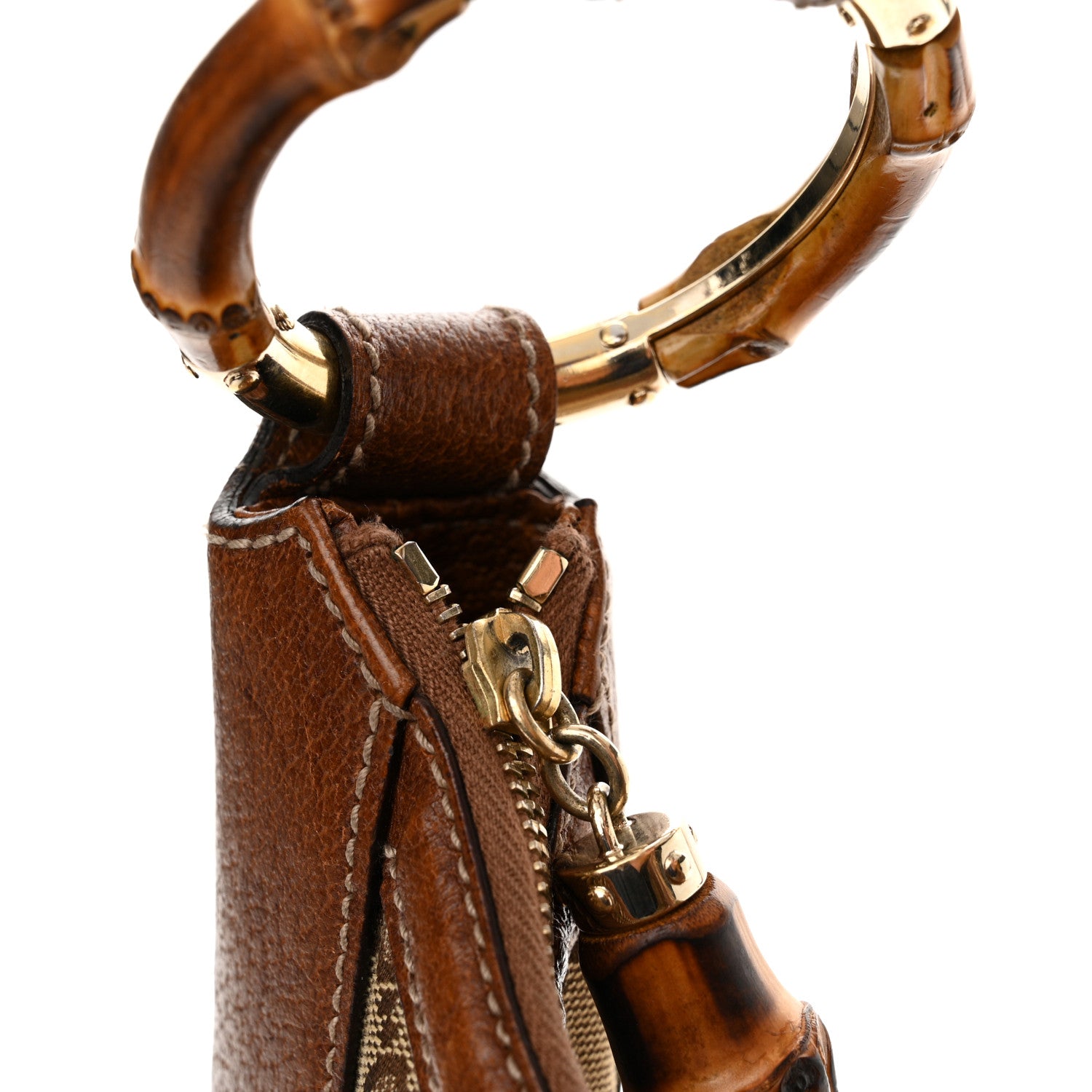 Gucci Monogram Bamboo Ring Hobo Brown 14 of 14