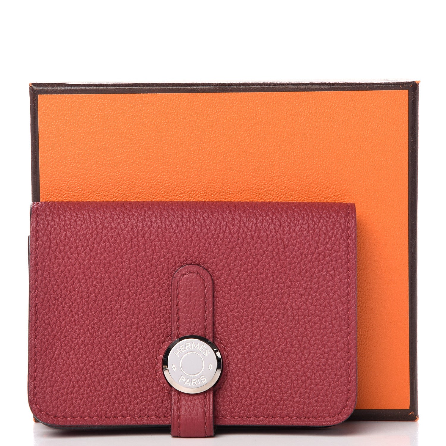 Hermes Togo Dogon Card Case Rouge Grenat 8 of 8