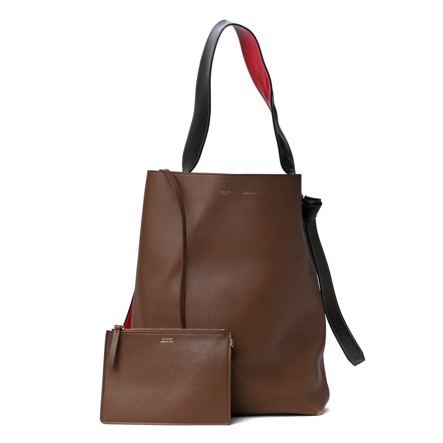 Shiny Smooth Calfskin Small Twisted Cabas Camel Tan