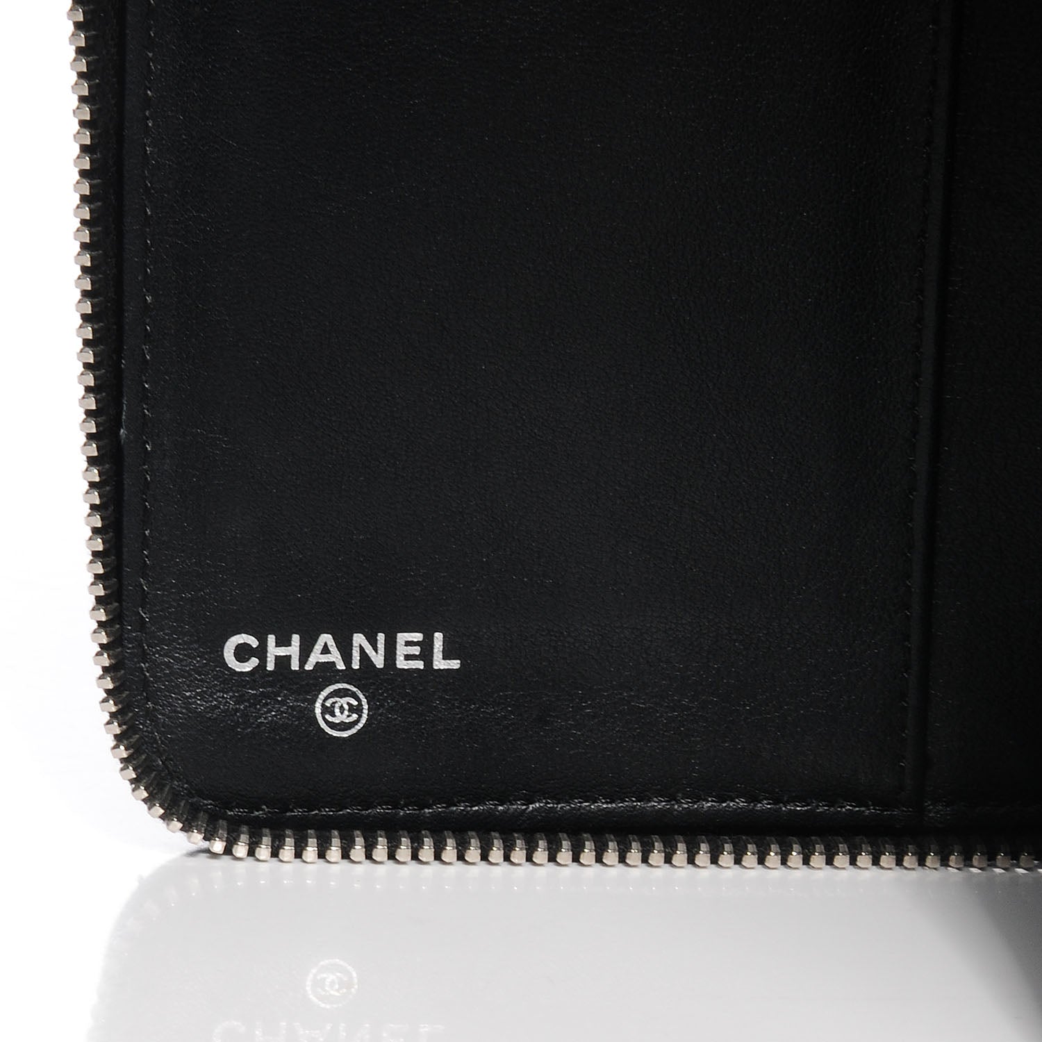 Chanel Patent Quilted Large Zip Around Organizer Wallet Black 7 of 9