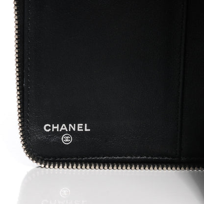 Chanel Patent Quilted Large Zip Around Organizer Wallet Black 7 of 9