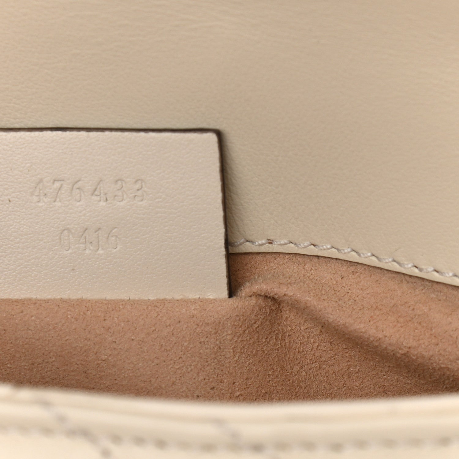 Gucci Calfskin Matelasse Super Mini GG Marmont Shoulder Bag White 7 of 10