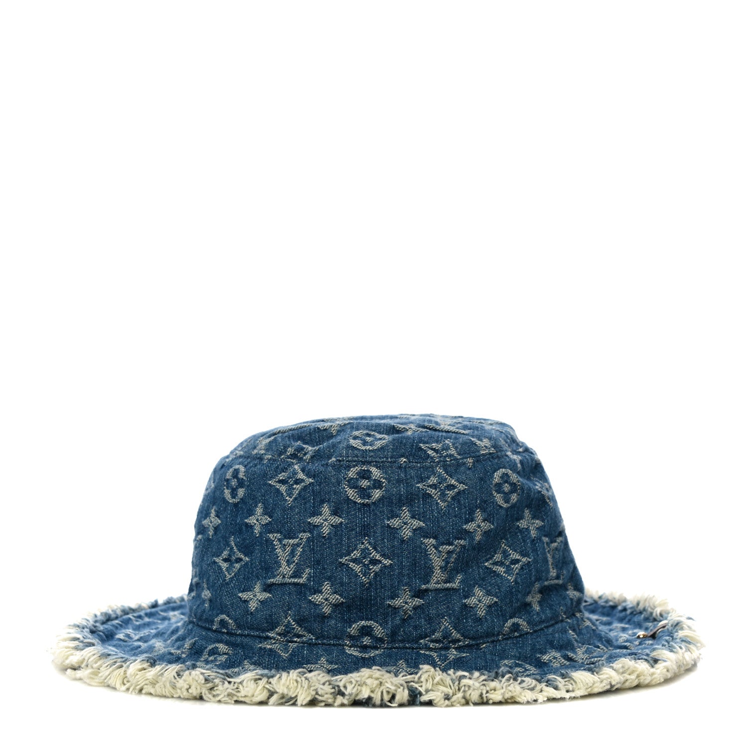 Louis Vuitton Monogram Denim Fringe Bob Bucket Hat M Blue 4 of 7