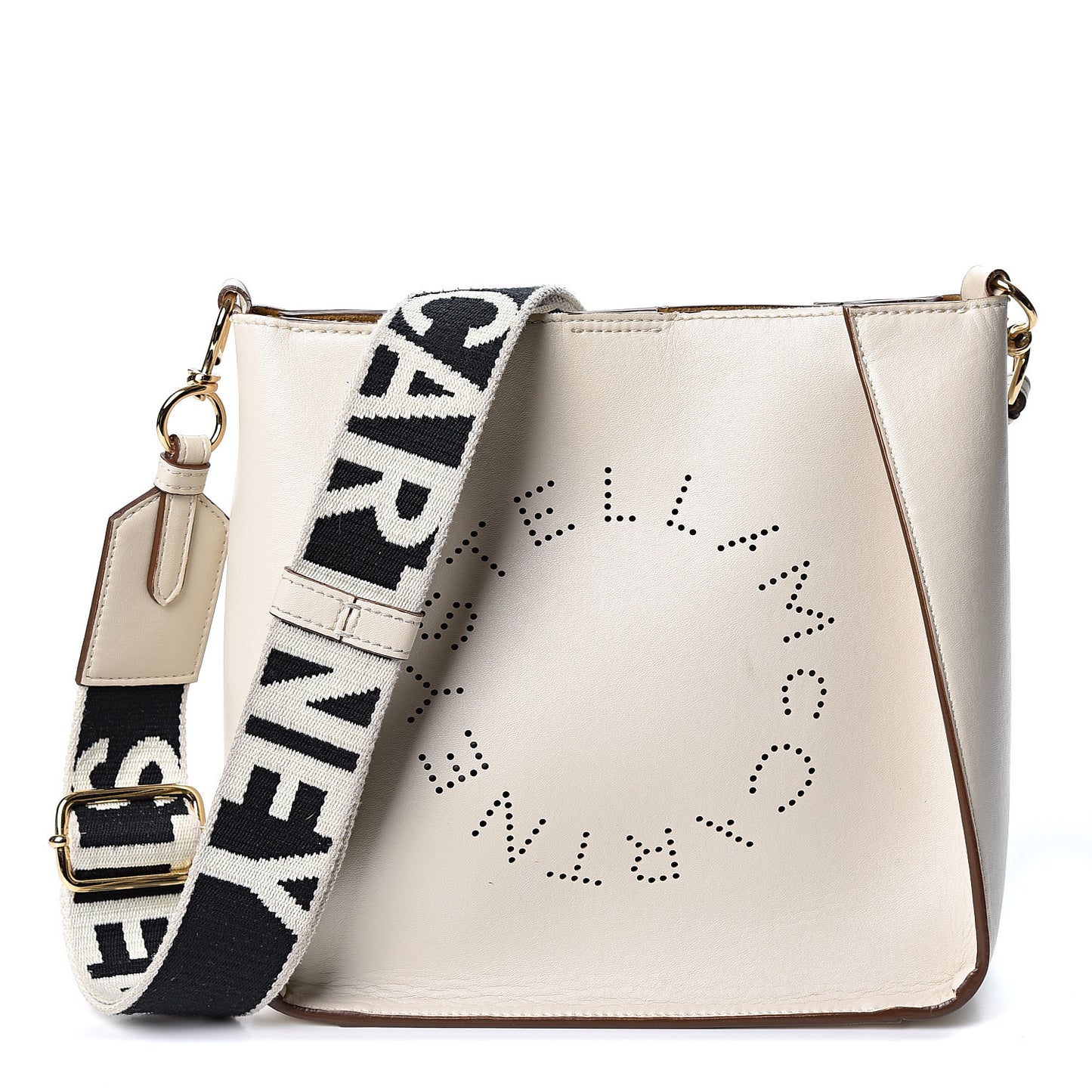 Eco Alter Nappa Perforated Logo Mini Crossbody White