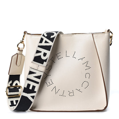 Stella McCartney Eco Alter Nappa Perforated Logo Mini Crossbody White 1 of 9