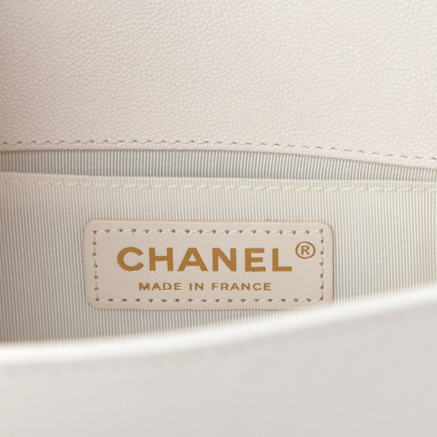 Caviar Quilted Small Boy Flap White