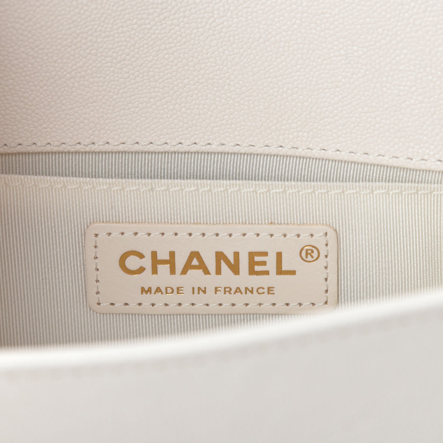 Chanel Caviar Quilted Small Boy Flap White 8 of 10