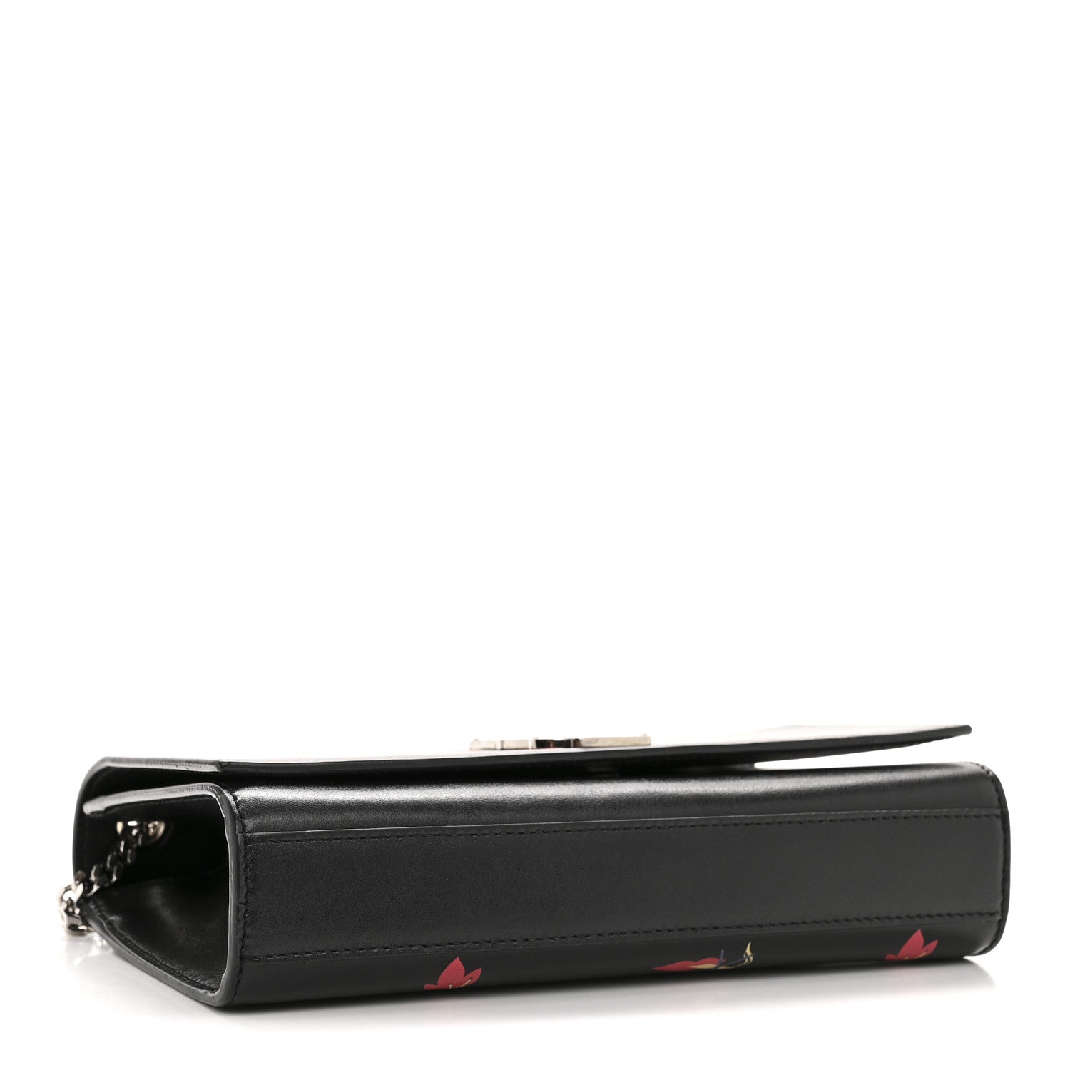 Saint Laurent Calfskin Medium Heart Bolts Monogram Kate Satchel Black 4 of 15